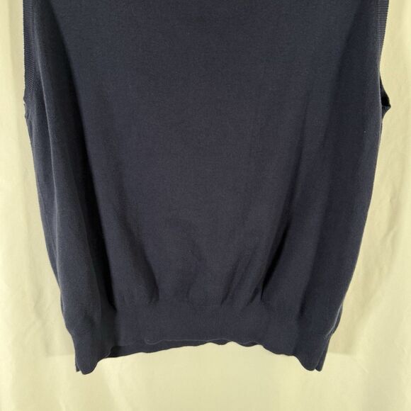 Polo Ralph Lauren Vest Men's XL Solid Blue Vneck 100% Pima Cotton Sleeveless - Picture 9 of 9